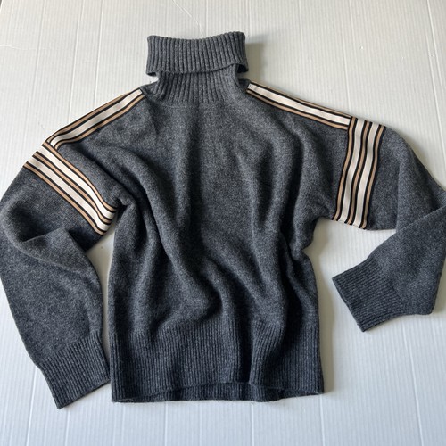 Sandro, Sandro Paris Wynn Turtleneck Sweater Sz 1/US 4/6 Gray Wool Blend
