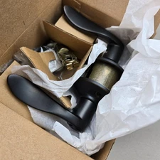 Schlage F40 ACC 716 Privacy Door Lever Aged Bronze Dual Option Latch Open Box