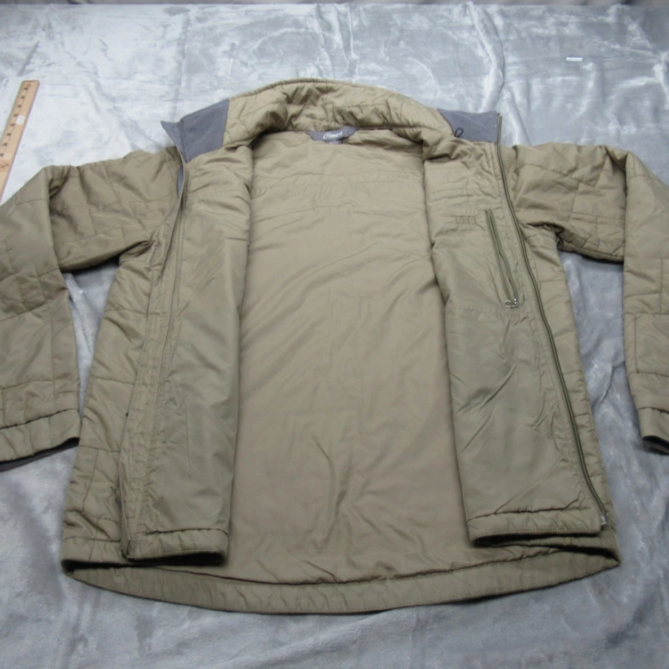 Chaqueta Cloudveil Hombre Mediana Beige Bolsillos Aislada Ligera Acolchada Cremallera Completa Foto 3 de 4