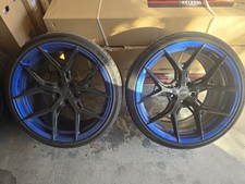 C8 Vossen Custom Wheels Elkhart Lake Blue 24530 Zr 20 32525 Zr 21 Great Cond