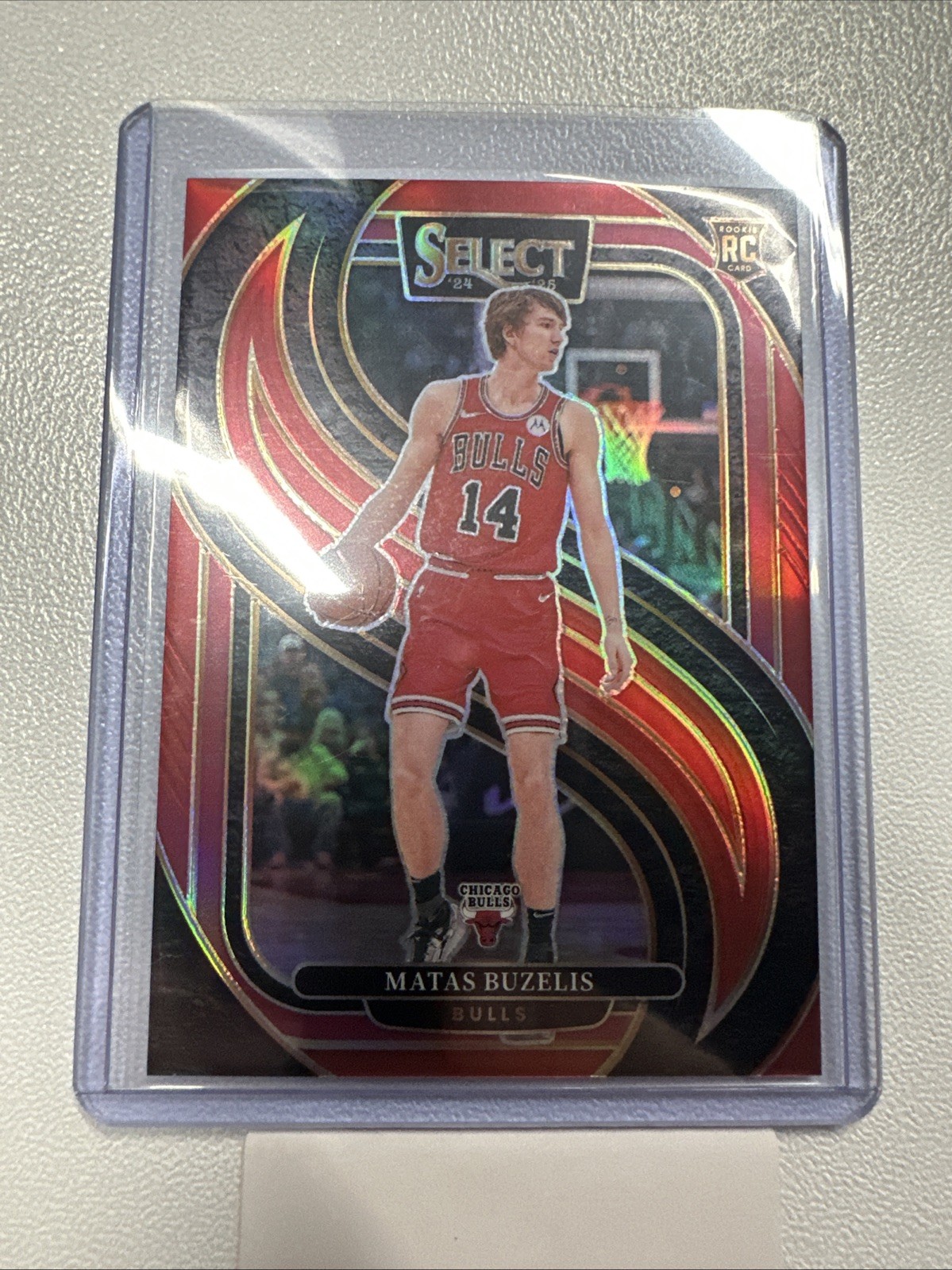 2024-25 Panini Select Premier Level Matas Buzelis Red Prizm /199 RC Color Match