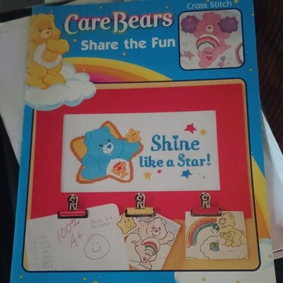 CARE BEARS SHARE THE FUN-Cross Stitch Chart/Pattern-Craft Idea Book-Out of Print