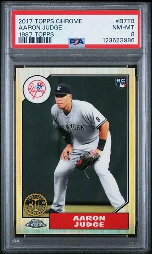 2017 Topps Chrome - 1987 Design Aaron Judge #87T-8 (RC) PSA 8