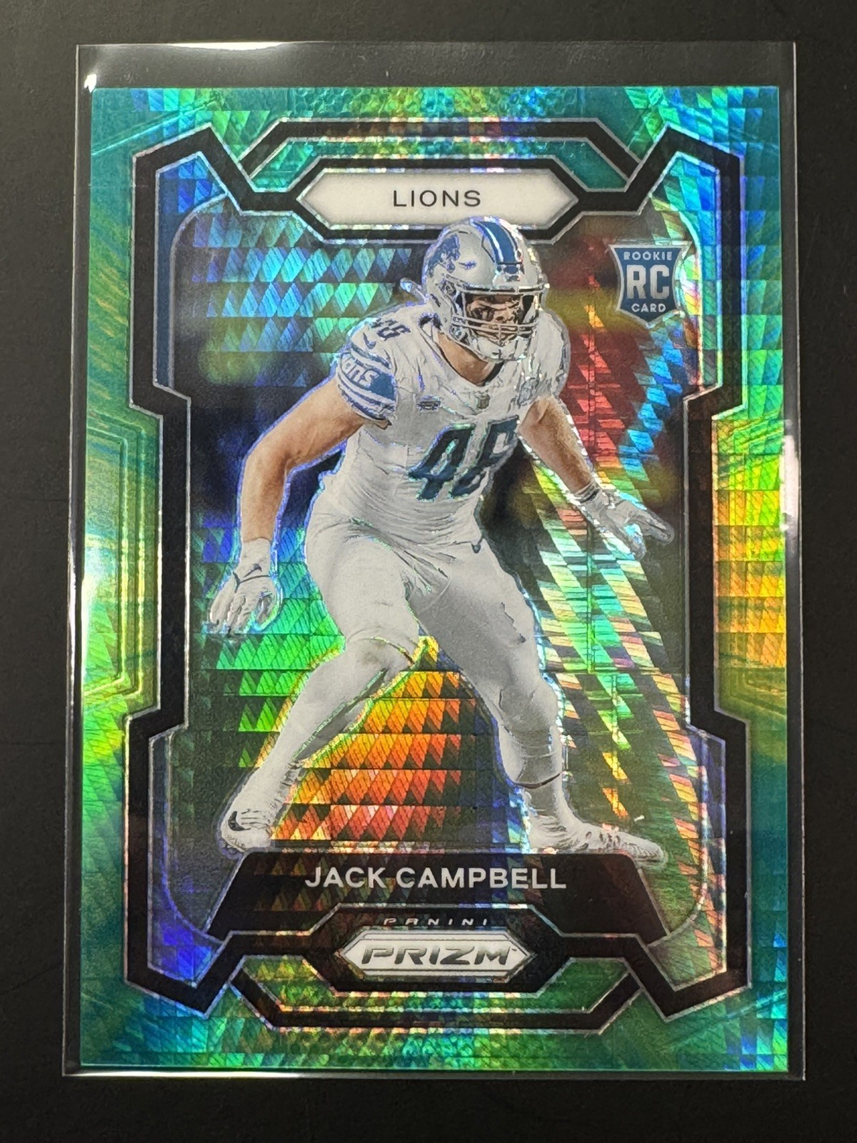 Jack Campbell 2023 Panini Prizm GREEN HYPER PRIZM RC #330   /175