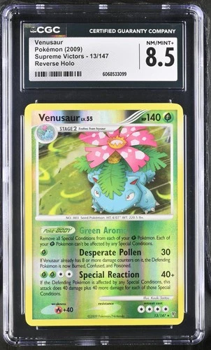 CGC 8.5 Venusaur 2009 Supreme Victors 13/147 Reverse Holo Pokemon Card