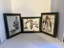 Norman Rockwell 3D Puffed Relief Framed Prints: OhYeah, Horse Trader, Grandpa&Me