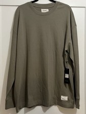 Public Supply Men’s Large Oversized Moss Green Long Sleeve Shirt NWT