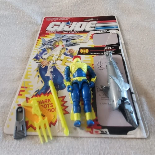 Vintage GI Joe Figure 1992 Cobra Eels With Accessories And Full File Card