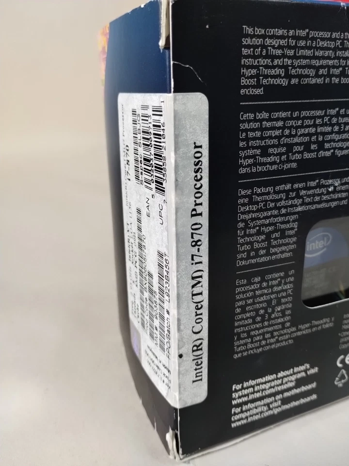 Factory Sealed Intel Core i7-870 Processor 2.93 GHz 8 MB Cache Socket LGA1156 - Image 4 of 4