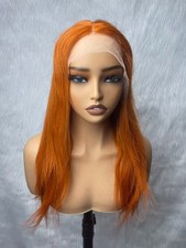 13x4 Transparent Lace Ginger Straight Wig