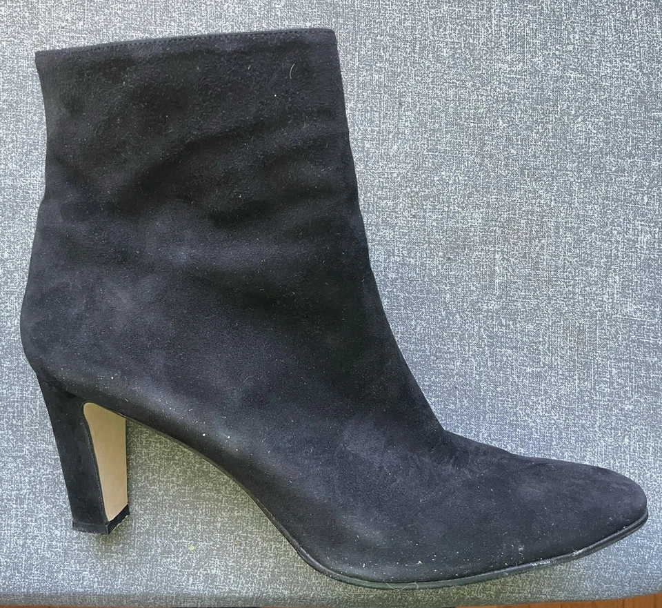NUEVO MANOLO BLAHNIK INSOPO 70 TOBILLO BOTAS NEGRAS Gamuza 41/11 Con Caja Foto 2 de 4