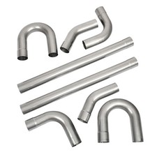 8pcs 3-5 Exhaust Tube Pipe Stainless Steel Straight 45 90 180 U-bends Pipe