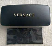 Versace Black Gold Hard Eyeglasses Sunglasses Glasses Shell Clamshell Case
