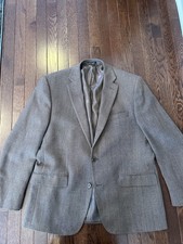 Lauren Ralph Lauren Men  s Blazer Brown Herringbone 44r 70 Wool