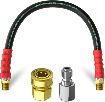 #ad 3 8quot; Pressure Washer Whip Hose 2FT Short Reel Connector for Power Washing 248 $29.49