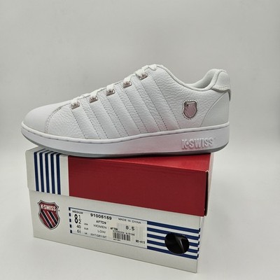Kswiss Afton Low Women s Size 8.5 White Pink NWB Minimalist Dopamine 