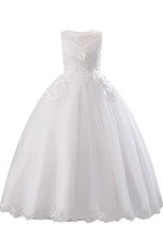 IDOPIP Flower Girl Lace Dress for Kids Wedding Bridesmaid Pageant Party