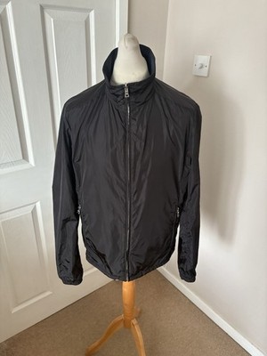 Herren Blau/Schwarz PRADA Black Tab Wende Nylon Jacke Größe 52 