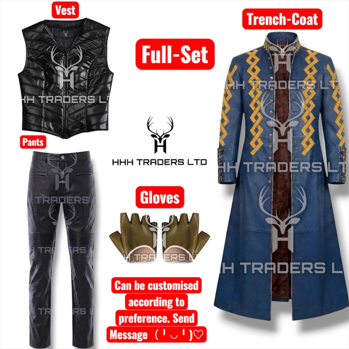Vergil Cosplay Costume Full Set Devil May Cry Cosplay DMC Anime