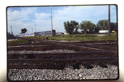 Metra Train Sep-99 Original 35mm Kodak Zug Foto Dia Gleise