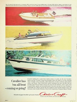 Original 1963 Vintage Boats & Ships Ad: Chris-Craft's-16' Custom Ski Boat