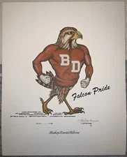 Vintage I. Lee Jackson Bishop David Falcons Limited Edition Signed Print