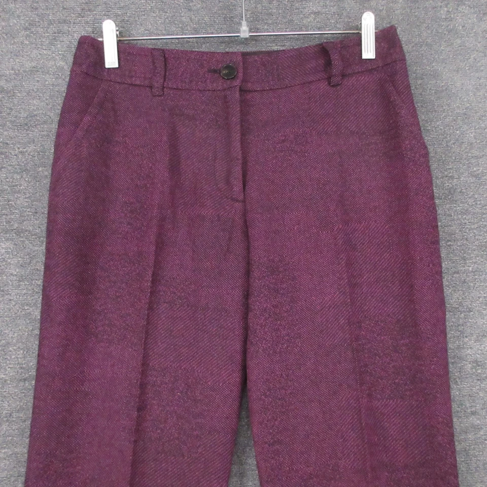 Trina Turk Pants Womens 6 Purple Trouser Wool Blend Dress Pants Stretch - Image 2 of 4