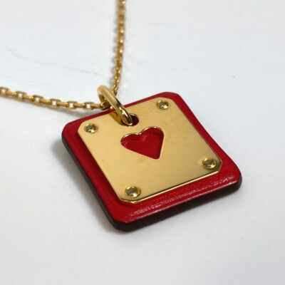 HERMES★As de Coeur★ペンダント スモール ネックレス HERMES As de Coeur As de Coeur Ace of Heart Necklace PM