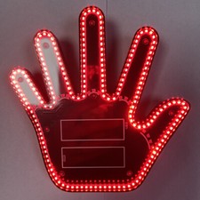 6 Color Finger Gesture Light Led Car Back Window Sign Hand Light With Remote