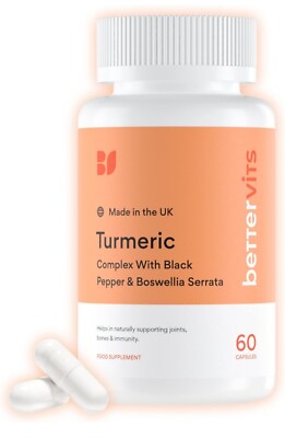 BetterVits - Kurkuma Komplex mit schwarzem Pfeffer & Boswellia serrata