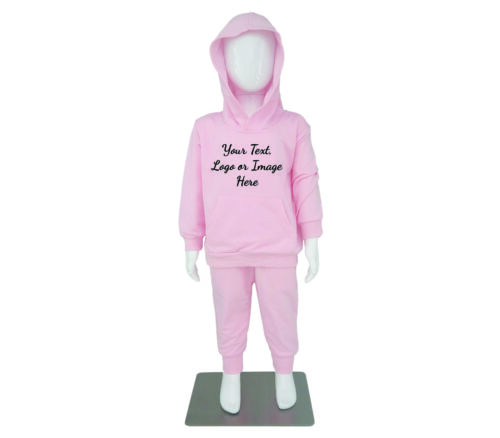 Personalised Custom Baby Childrens Pink Girl Tracksuit Loungewear 1 - 6 Years UK - Picture 1 of 9