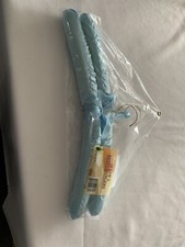 Set of two satin blue hangers