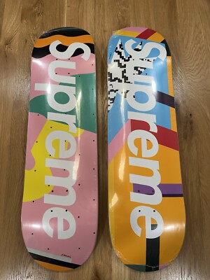 Supreme Alessandro Mendini Skateboard Deck Blue/Pink Set SS16
