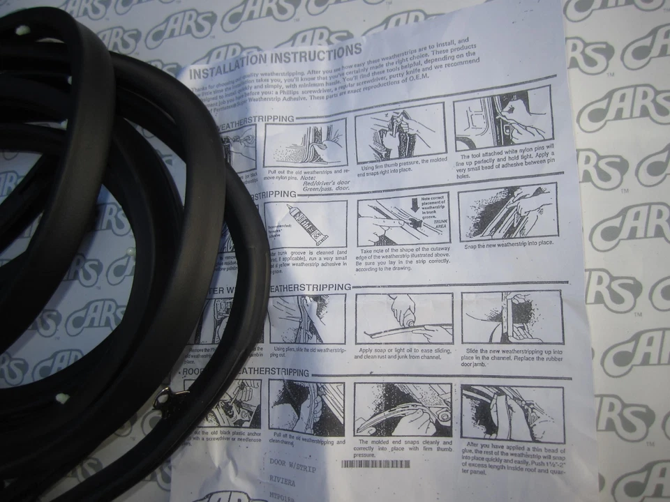 Kit de impermeabilización Buick Riviera 1963 1964 1965 sello de 9 piezas - puerta ventana techo maletero Foto 4 de 4