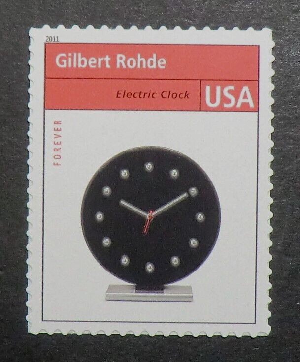 4546l MNH 2011 FCF Gilbert Rohde Industrial Design Electric Clock Bauhaus modern