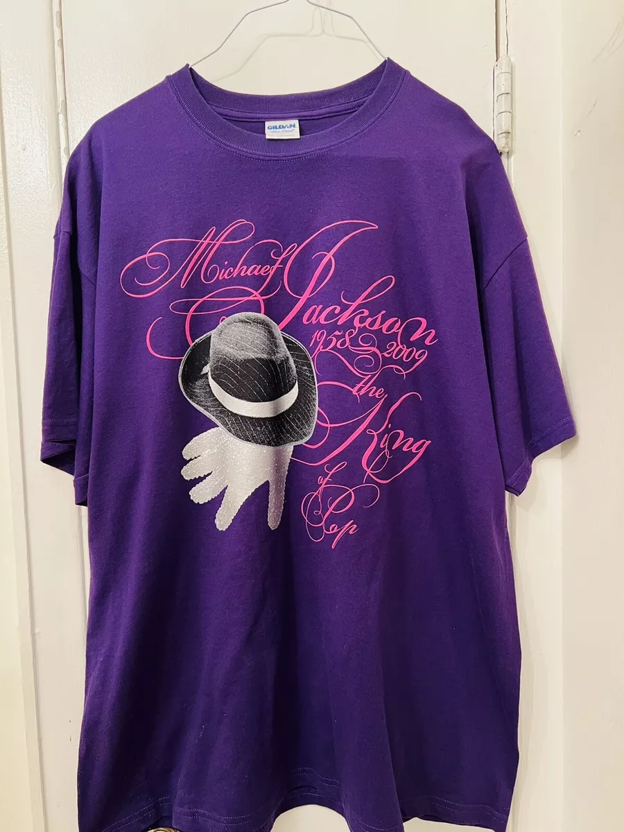 Rare Brand New Michael Jackson Memorial Purple Pink T Shirt