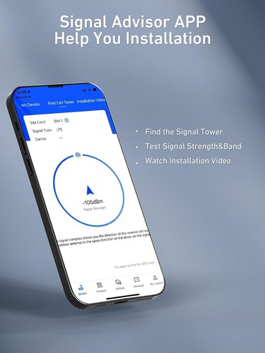 Amplificateur de signal de téléphone portable pour la maison, Boost signal 5G, LTE et 4G pour tous les opérateurs - Photo 3 sur 11