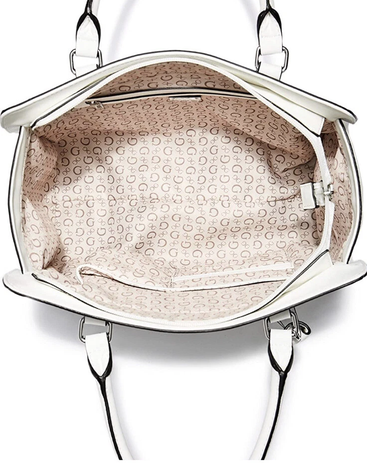 Bolso Guess Factory Lenora Saffiano. Rayas azules y blancas. Cartera. Bolso de mano Foto 2 de 4