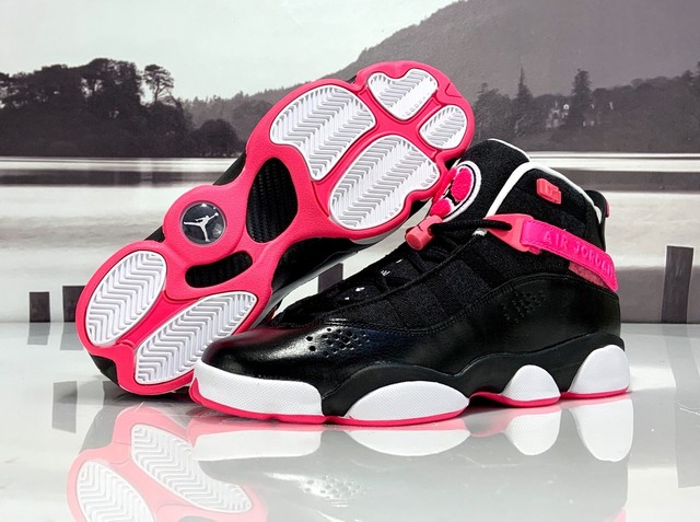 Air Jordan 6 Rings GS Black Pink Foam 323399-006 Black/Pink Foam-Anthracite Sneakers