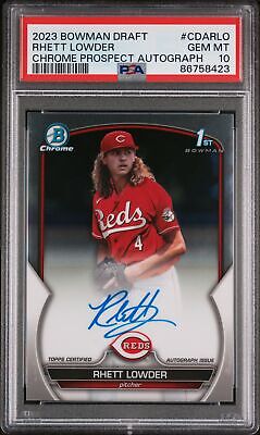 PSA 10 RHETT LOWDER AUTO 1st 2023 Bowman Chrome Draft PSA 10 RHETT LOWDER AUTO 1st 2023 Bowman Chrome Draft
