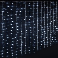 TENDA LUMINOSA BIANCO FREDDO 640 LED NATALE PER ESTERNO E INTERNO 10MT *1.20MT