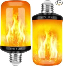 Upgraded LED Flame Light Bulbs, 4 Modes Flickering Light Bulb with Upside Dow...