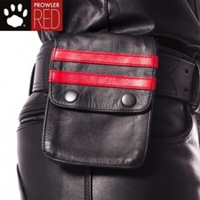 Prowler RED Leather Wallet Red/Black - CLIP TO BELT OR BICEP BAND