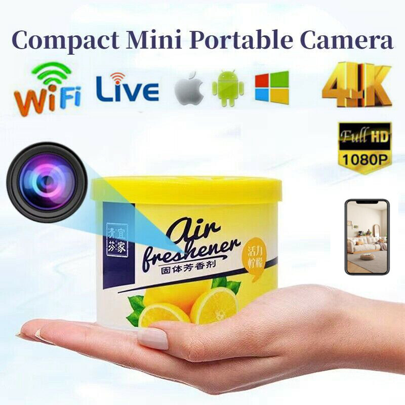 128GB 4K 1080P HD WIFI IP Air Freshener Home Security Camera DVR Big