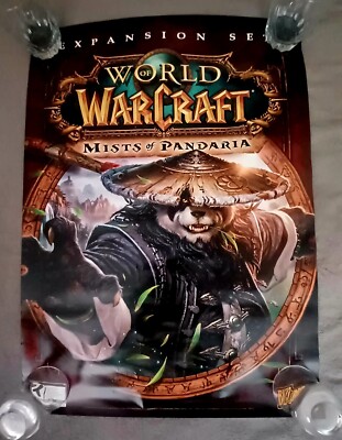 WORLD OF WARCRAFT: MISTS OF PANDARIA DOUBLE-SIDED VIDEO GAME POSTER WOW MOP RARE