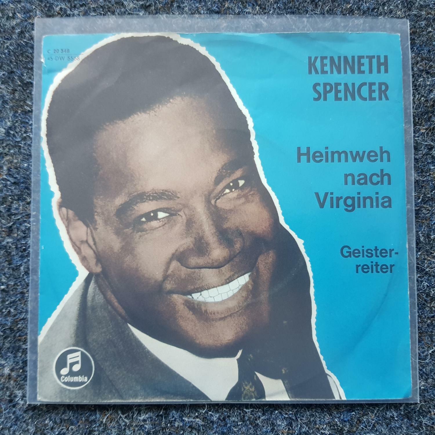 7"" Single Vinyl Kenneth Spencer - Heimweh nach Virginia SUNG IN GERMAN