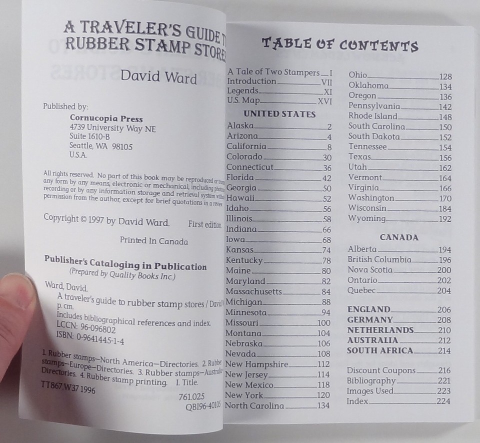 1997 A TRAVELER'S GUIDE TO RUBBER STAMP STORES worldwide CRAFTS scrapbooking eBay