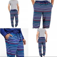 NWT Charter Club Mens Multi Striped Jogger Lounge Pants With Pockets XXL