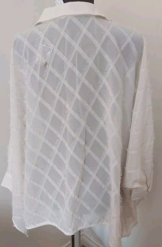 Marla Wynne Lagenlook blouse in Ivory/ Cream Size M - Picture 4 of 6