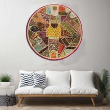 60' Christmas Gift Wall Covering Tapestry Wall Hanging Patchwork Art Embroidery